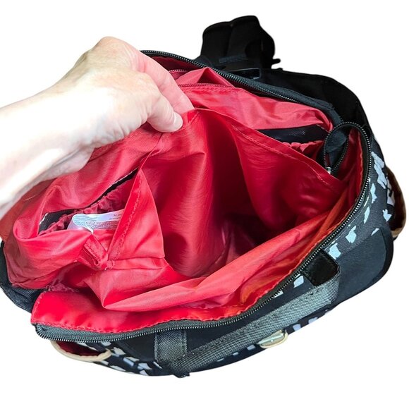 A.D. Sutton & Sons Black, White & Red Patterned Diaper Bag w/2 Insulated Pockets - Picture 11 of 12